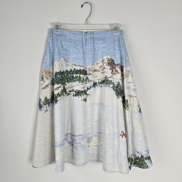 Corey Lynn Calter Wonderland Midi Skirt XS A-Line Cottagecore Ski Resort - Picture 5 of 12